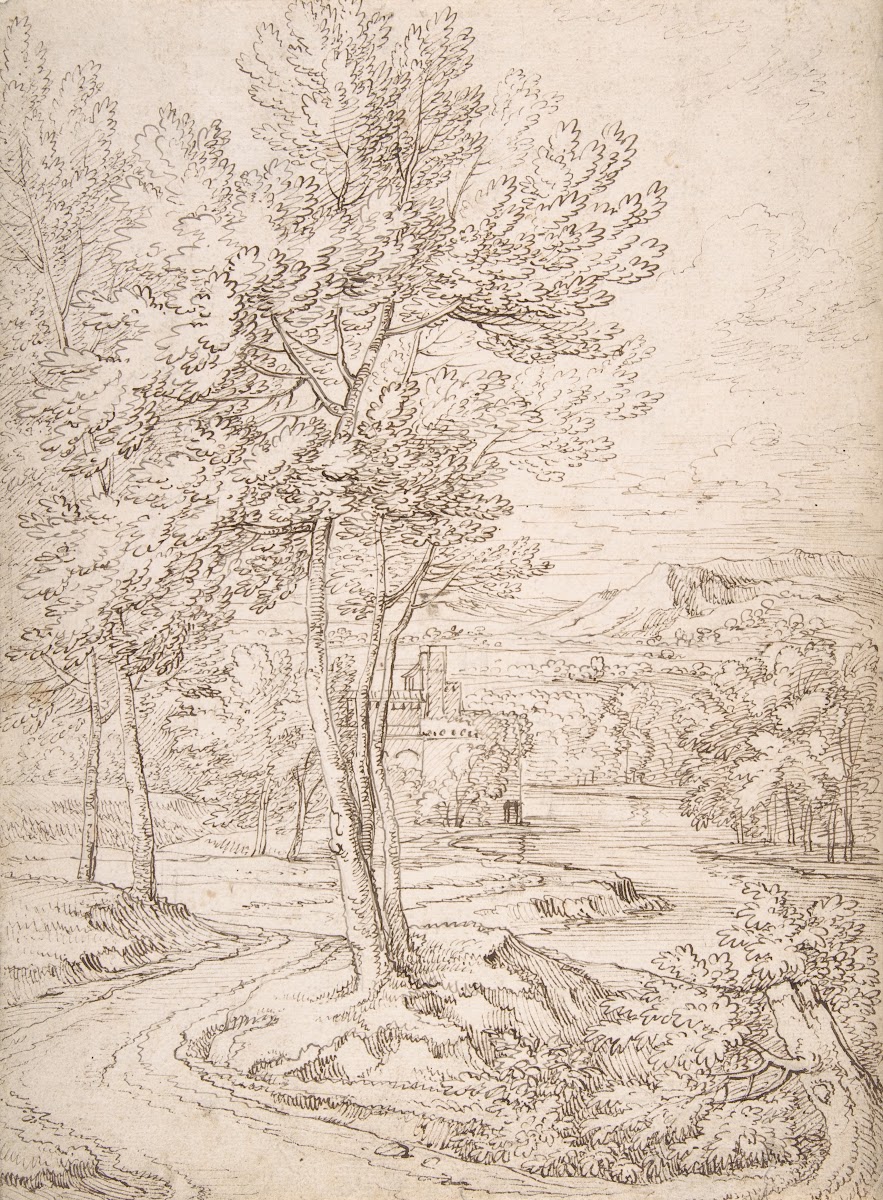 Classical Landscape with a Building and a River 17thearly 18th century