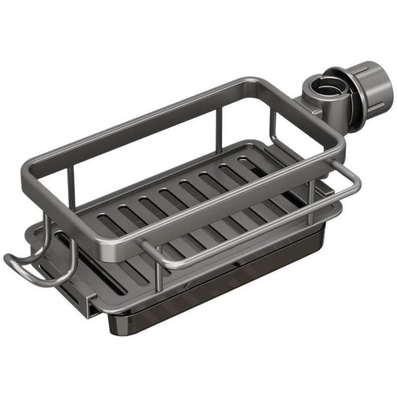 Kitchen wall holder for sink with draining tray