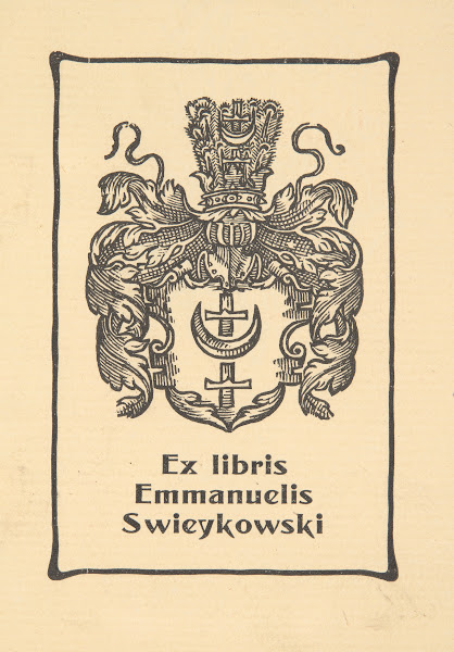 Ekslibris Emmanuela Świeykowskiego 1874 1909 1900