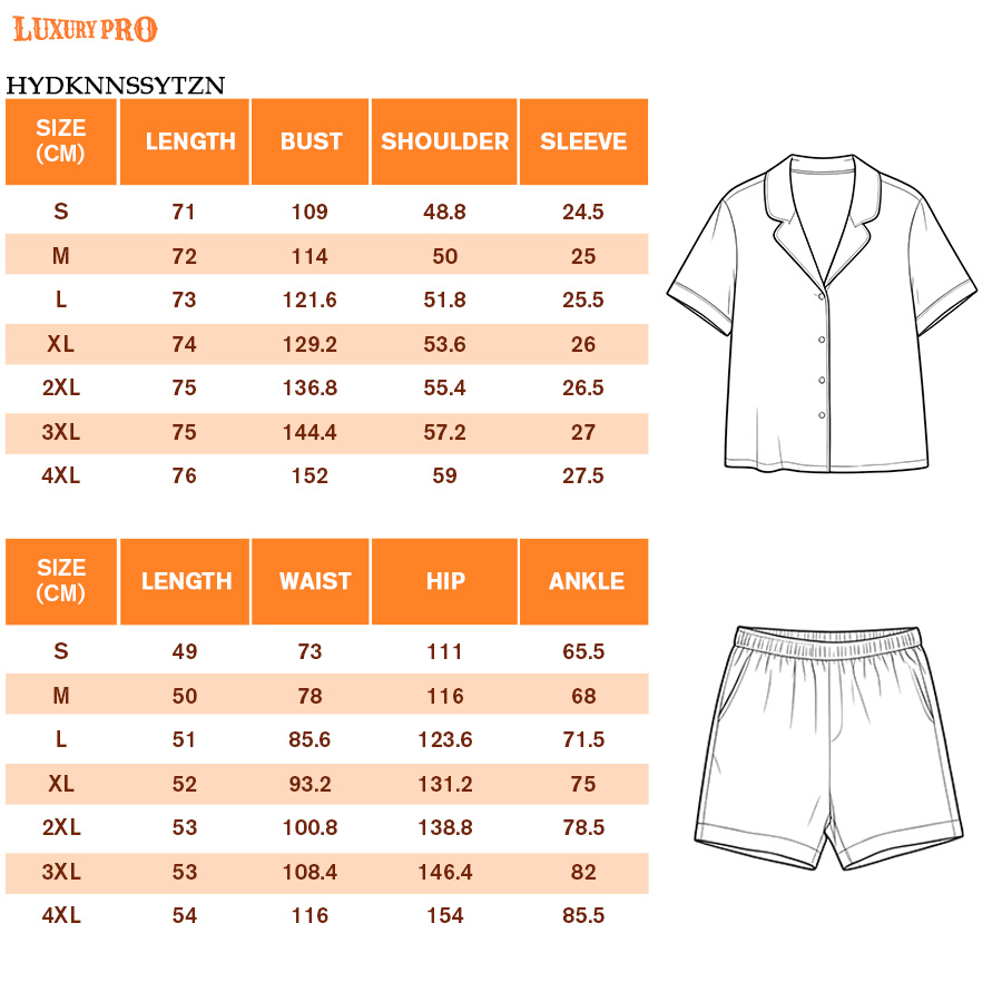 AOP HY Short Milk Silk Pajama Set For Men