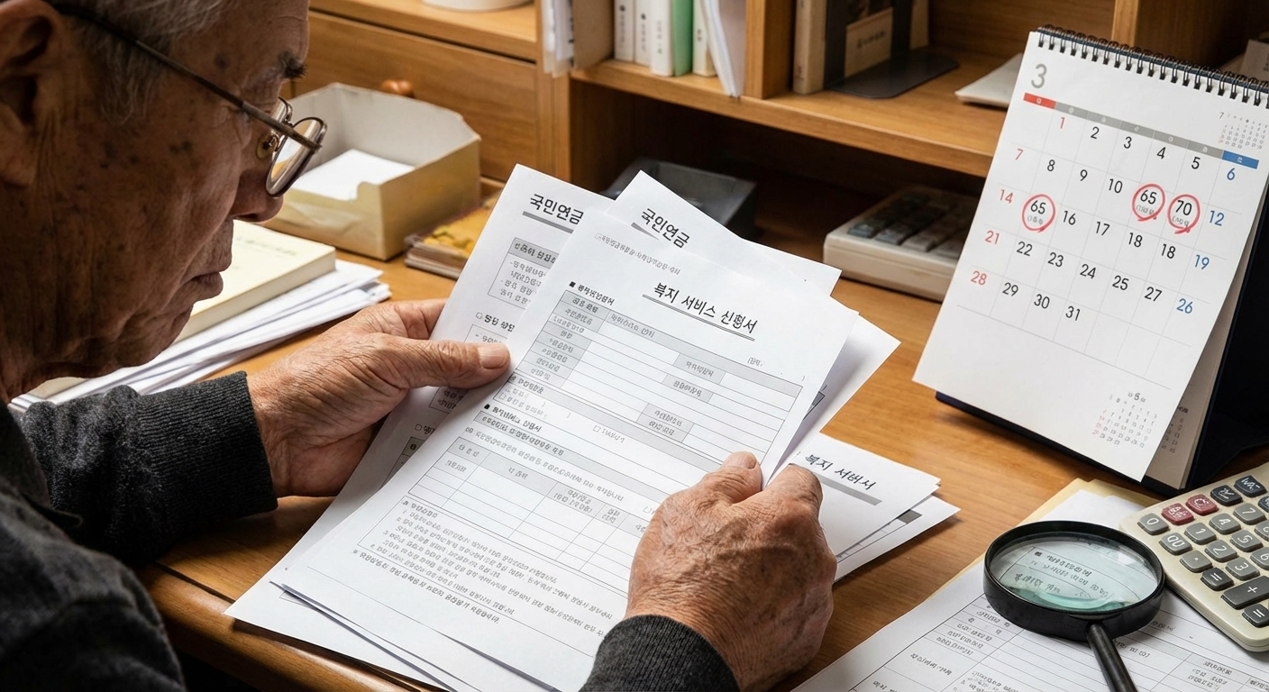 연금 복지 서류 이미지