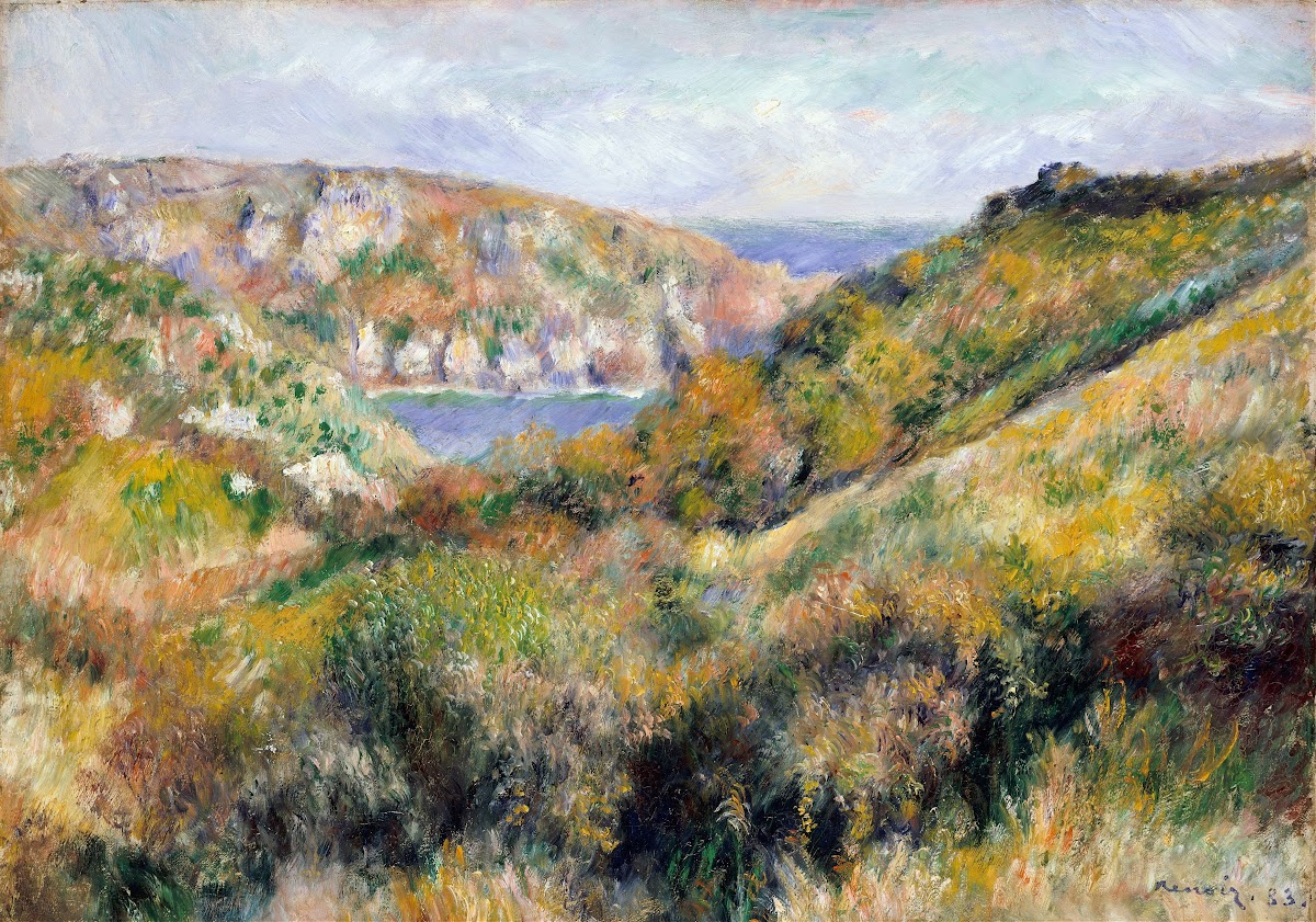 Hills around the Bay of Moulin Huet Guernsey 1883