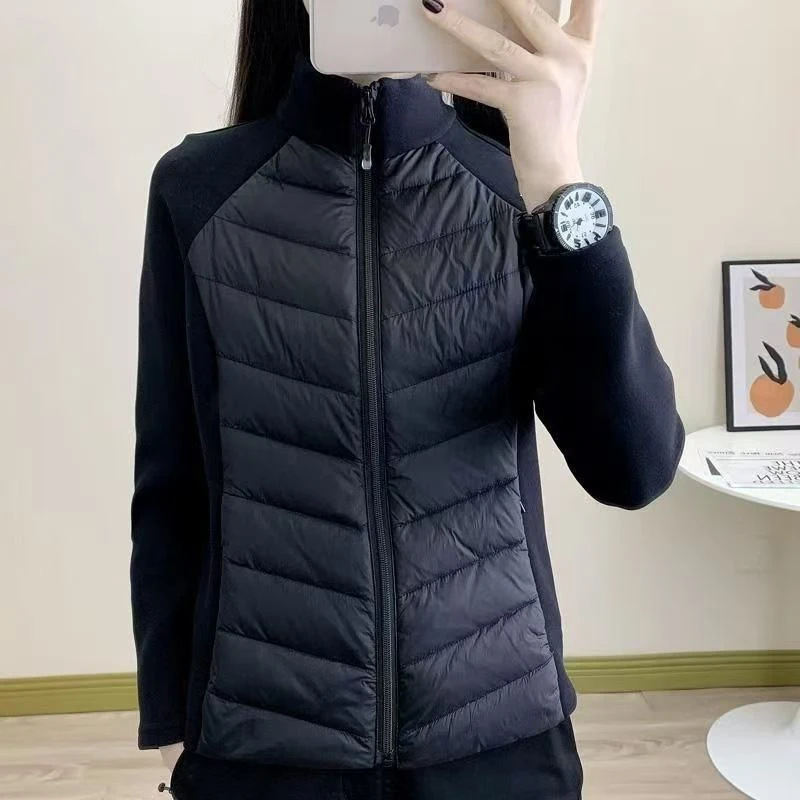 Light Women's Quilted Jacket, Tailored, with Stand-Up Collar