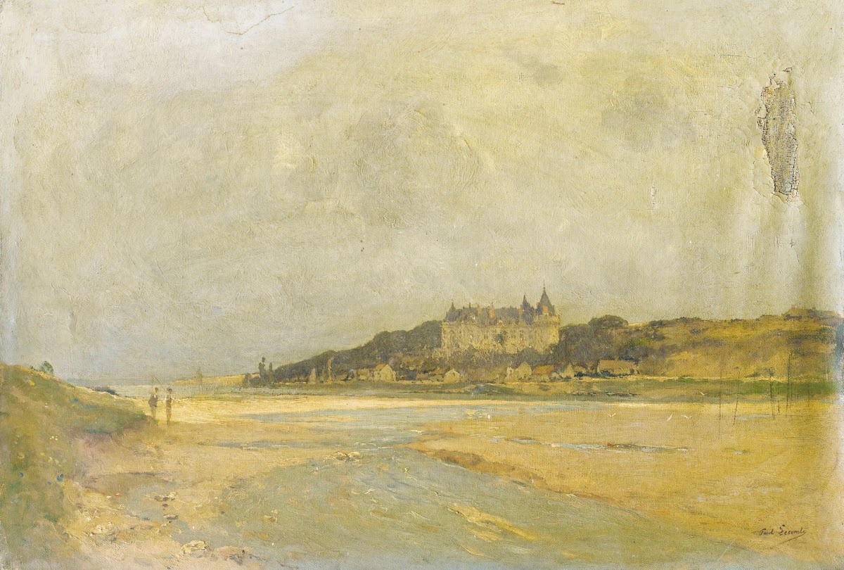 Château dans lembouchure dun fleuve