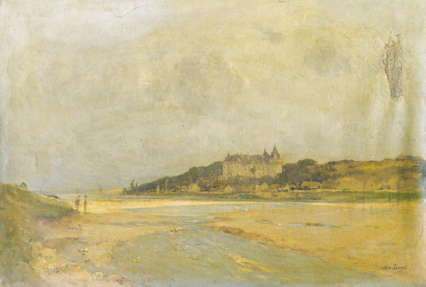 Château dans lembouchure dun fleuve
