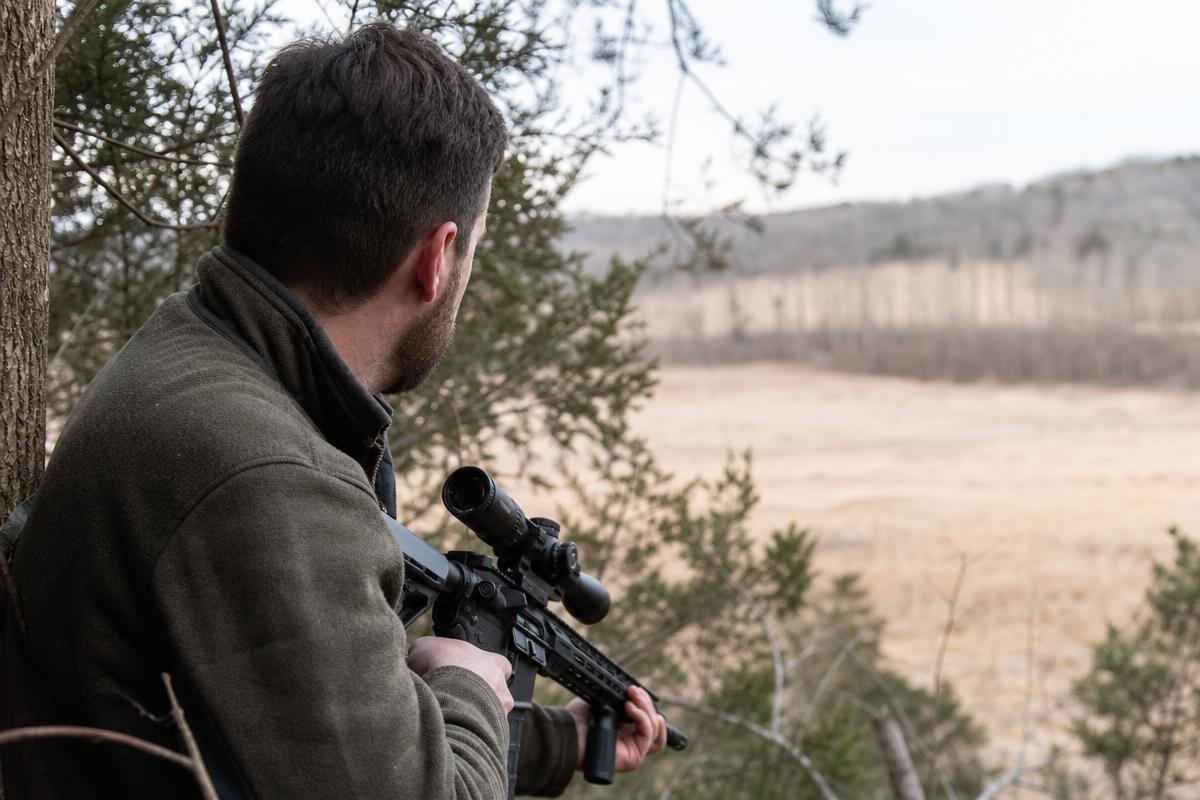 .308 hunting around Denison field edge setup