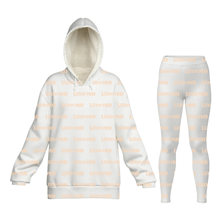 AOP Women’s brushed hoodie &MEG mid calf yoga pants set