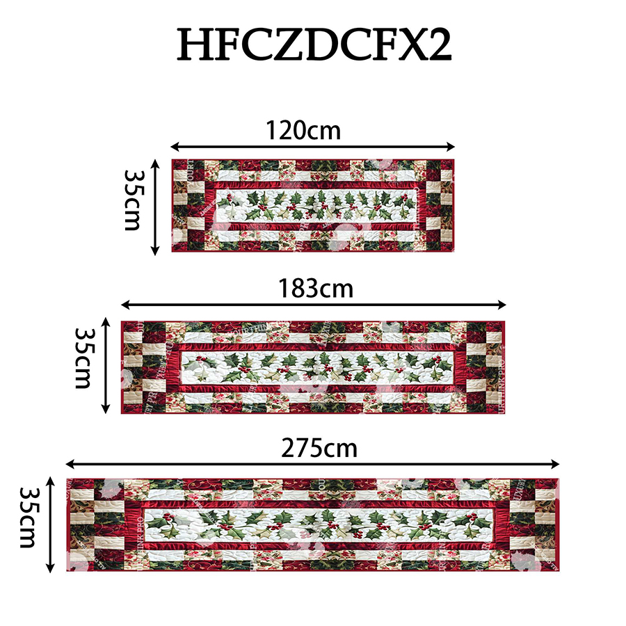 Quilted Rectangular Table Mat [Brushed Fabric]