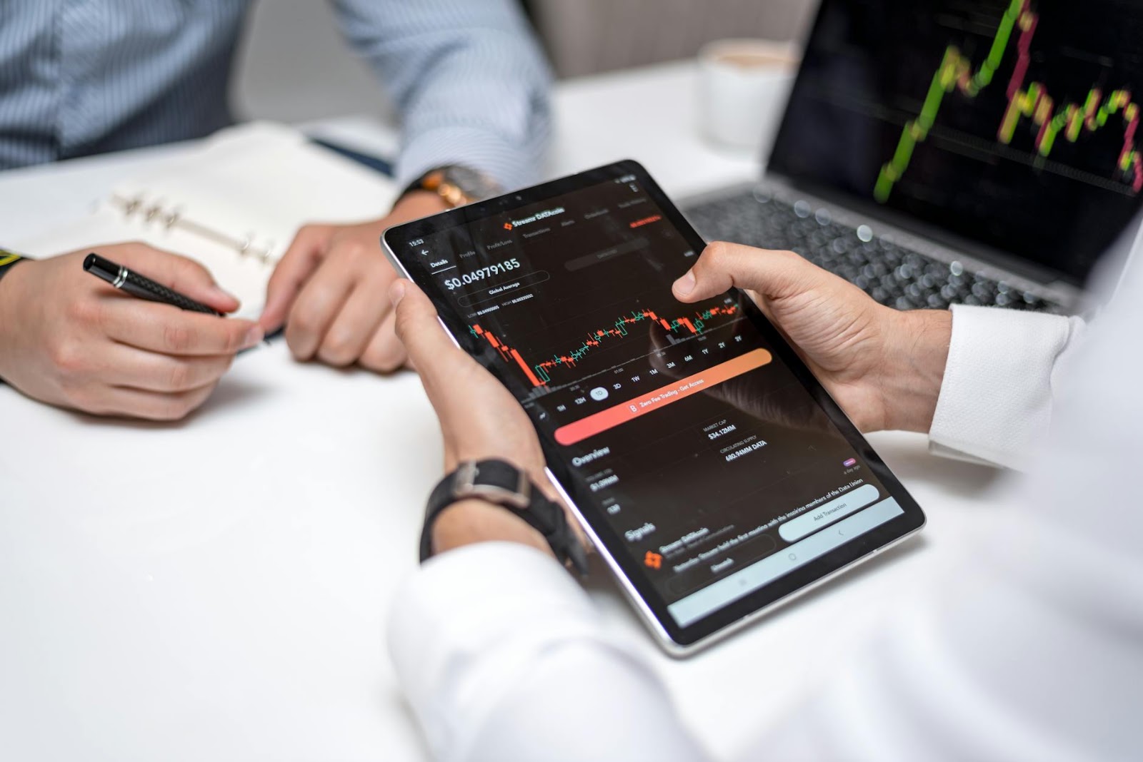 A confident investor navigating the complex future of cryptocurrency price analysis with advanced AI-driven tools.