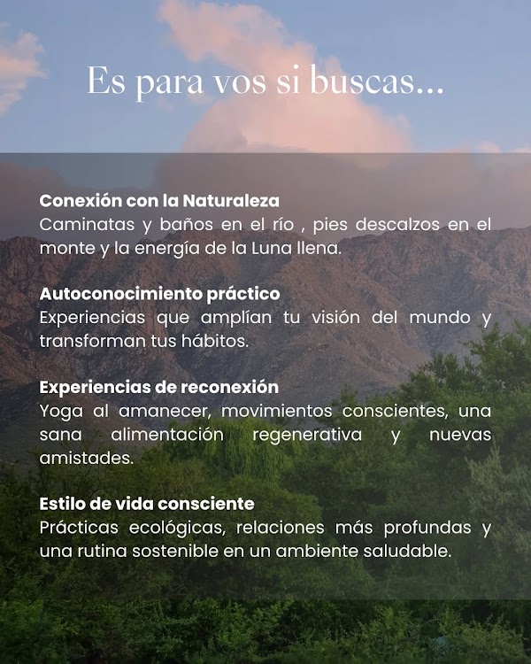 Retiro de Bienestar Experiencia Traslasierra