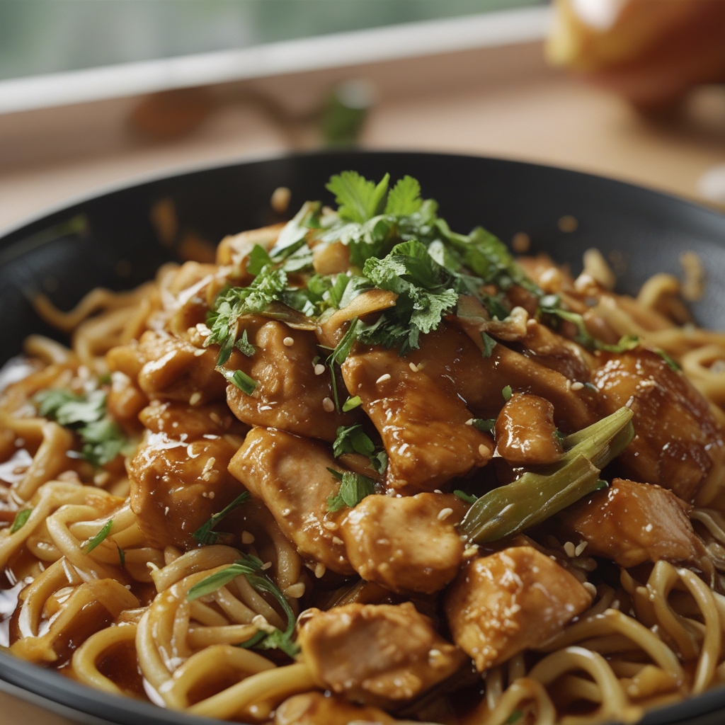 Sticky Garlic Chicken Noodles Recipe for Easy Dinner | Quick & Homemade Comfort Food finished