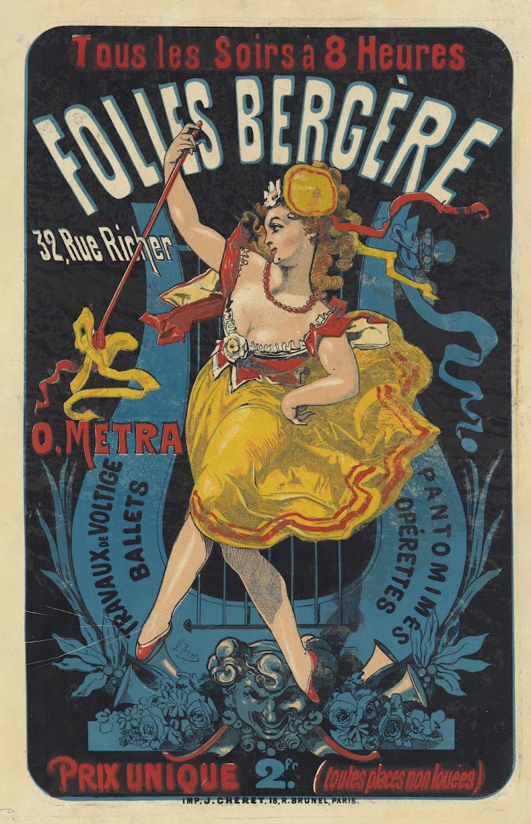 Tous les soirs à 8 heures Folies Bergère 32 rue Richer O Metra Travaux de voltig