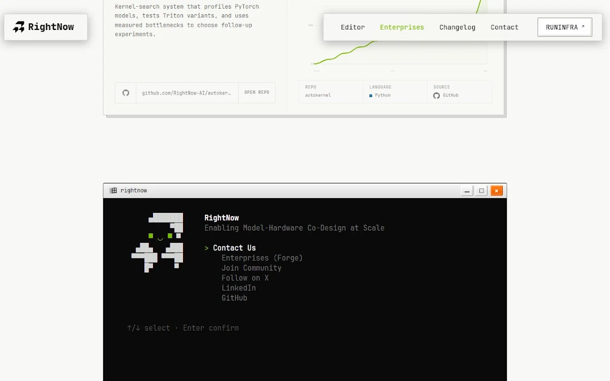 Captura de RightNow AI