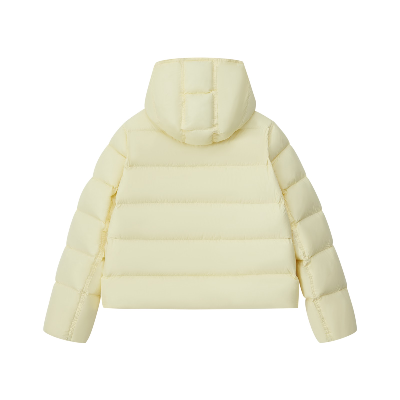 Short women's down jacket with goose down filling