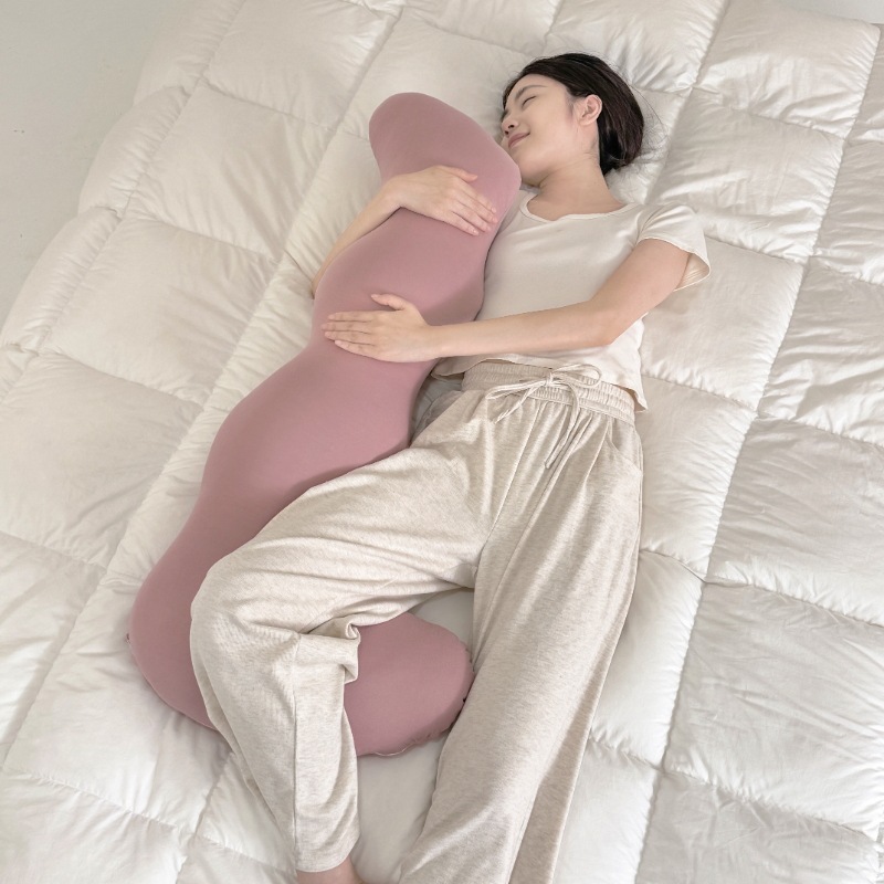 Cotton side sleeper pillow, 115 × 48 cm