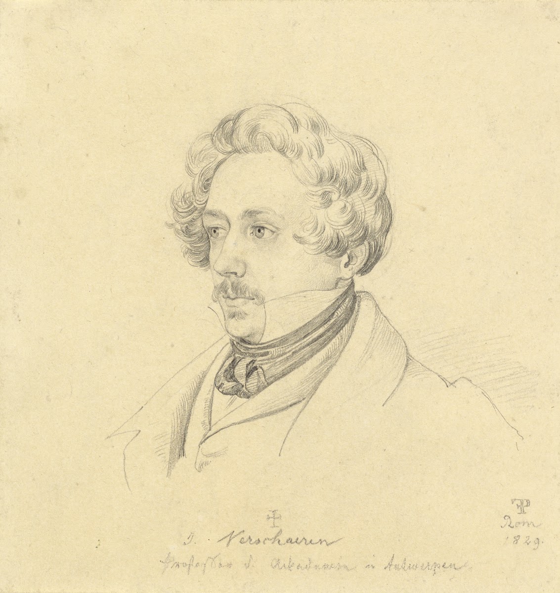 Portrait of Painter Jan Antoon Verschaeren 1829