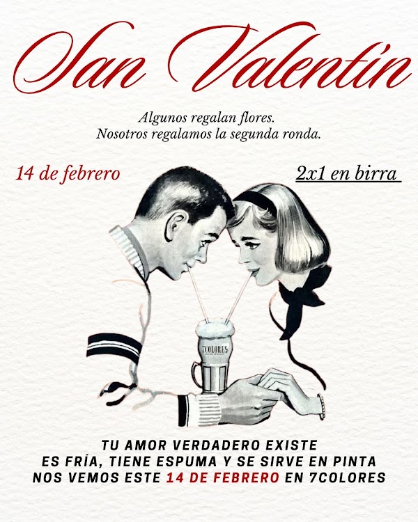 San Valentín 2x1 en birra