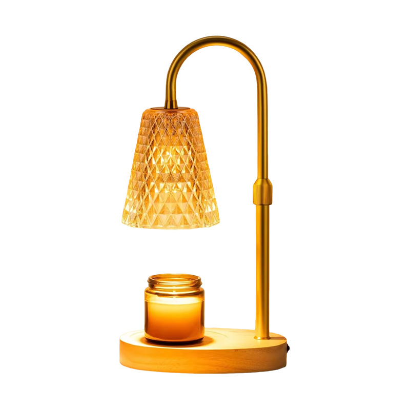 Wooden Aroma Wax Melt Lamp, Conical, Dimmable