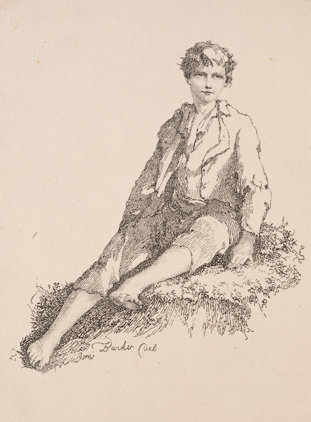 Specimens of Polyautography  Boy Seated on a Grassy Bank 1803