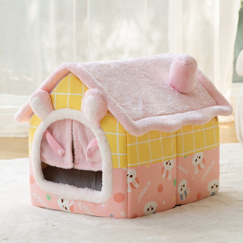 Pet bed with roof, PP cotton, closed