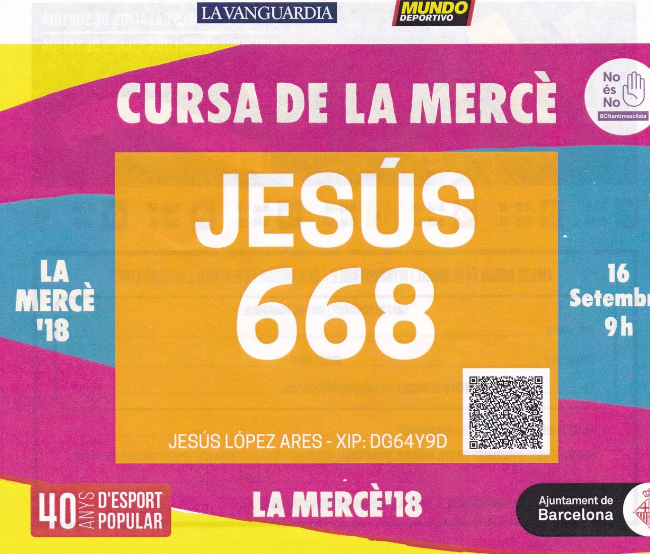 Dorsal de Cursa Merce