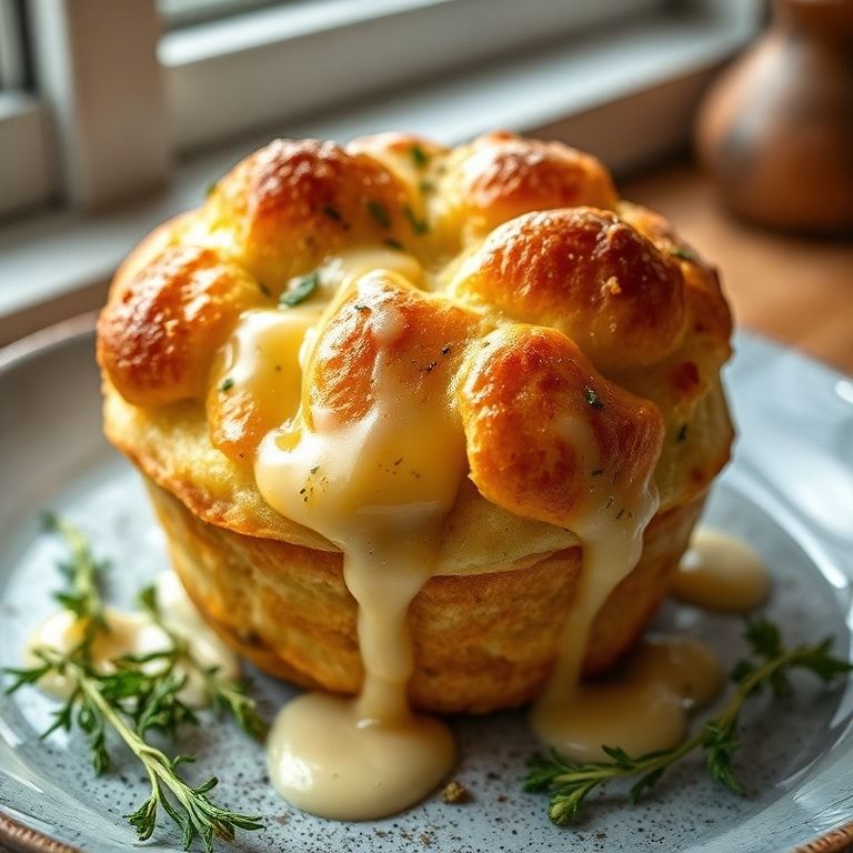 Easy Cheesy Garlic Cruffins Recipe Perfect for Breakfast: Quick, Melty Breakfast Treat finished