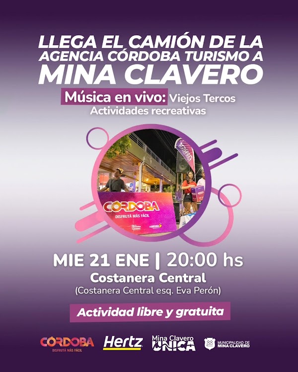 Llega el Camión de Córdoba Turismo a Mina Clavero