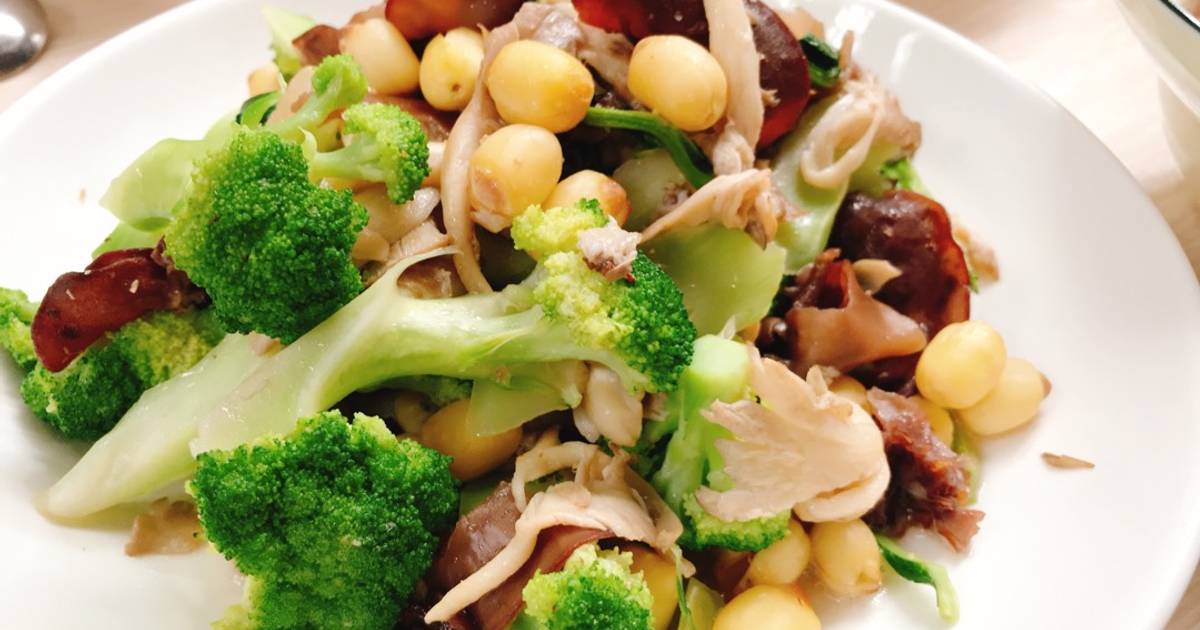 Bông cải xào hạt sen