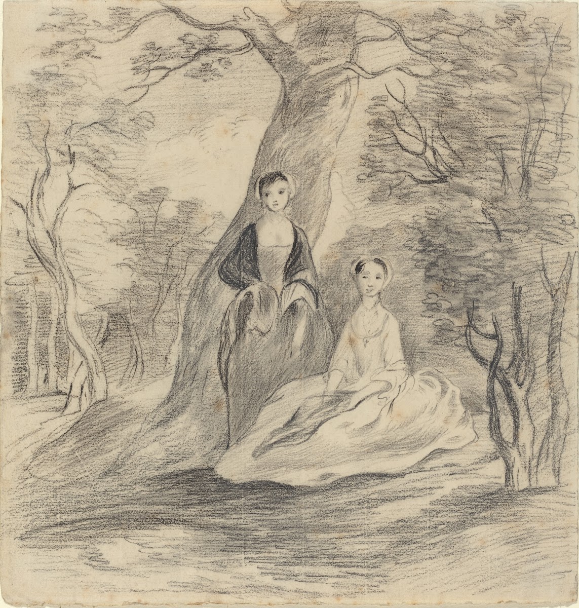 Two Girls in a Landscape