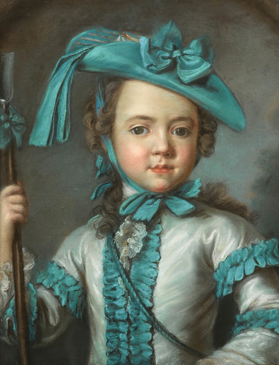 Portrait of a GirlEn JardinièreHolding a Houlette