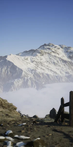 Mountainscape, Snowy Peaks, Nature Scenery, Mountain Vista 2K iPhone Wallpaper Background