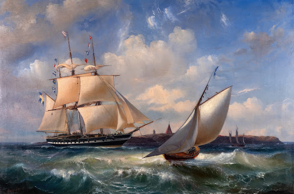 Seascape Vinga Lighthouse 1856