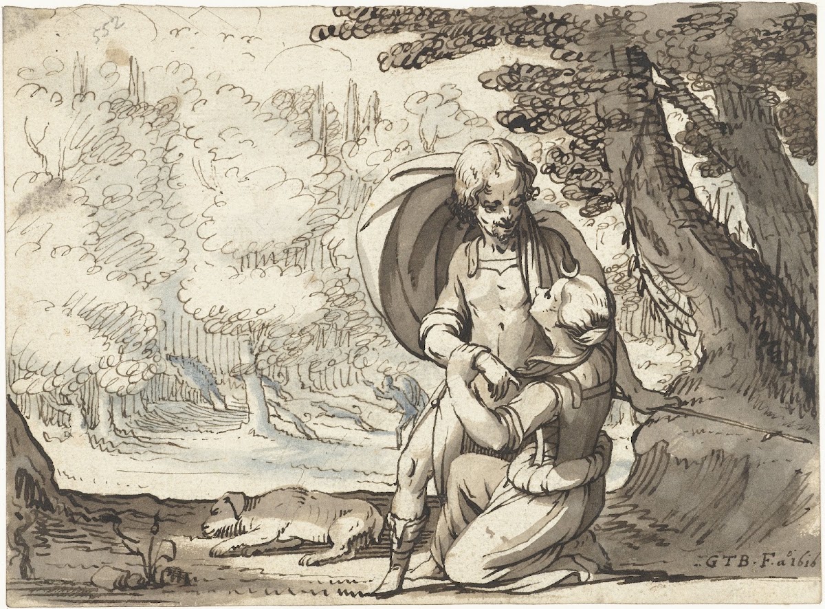 Venus en Adonis in gesprek 1616