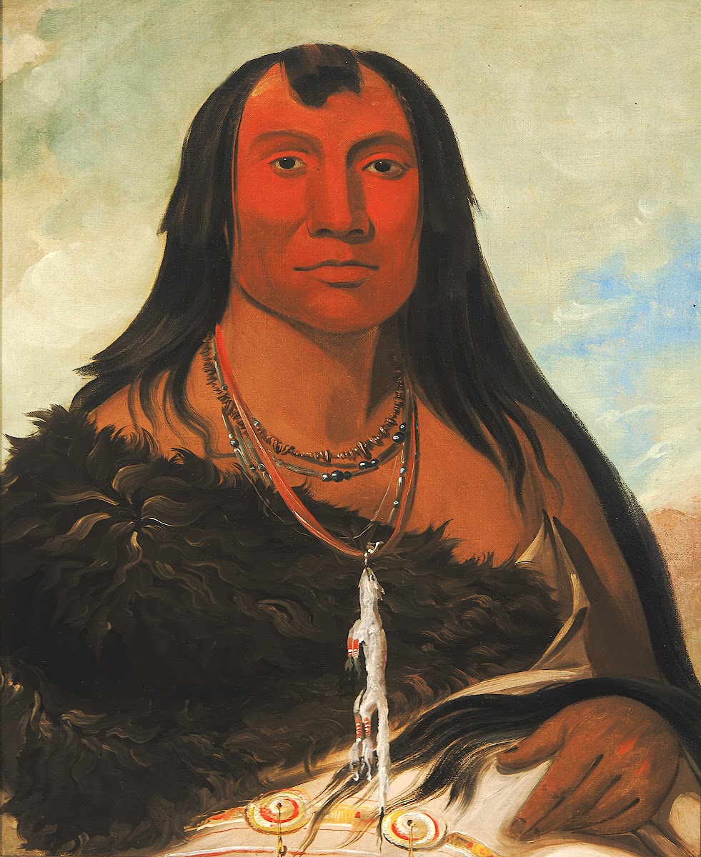 Cháh Ee Chópes Four Wolves a Chief In Mourning 1832