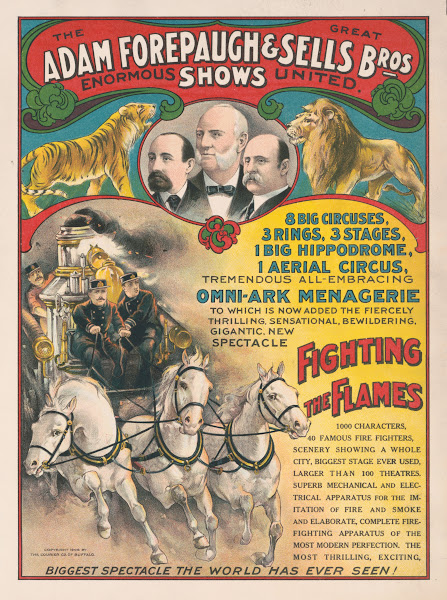 The Great Adam Forepaugh and Sells Bros Americas enormous shows united 1906