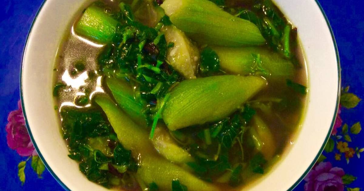 Canh rau dền nấu mướp
