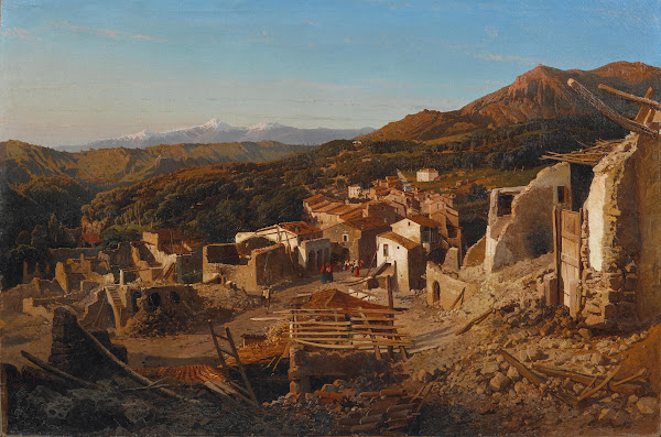 A View of San Sebastiano in Abruzzo 1859