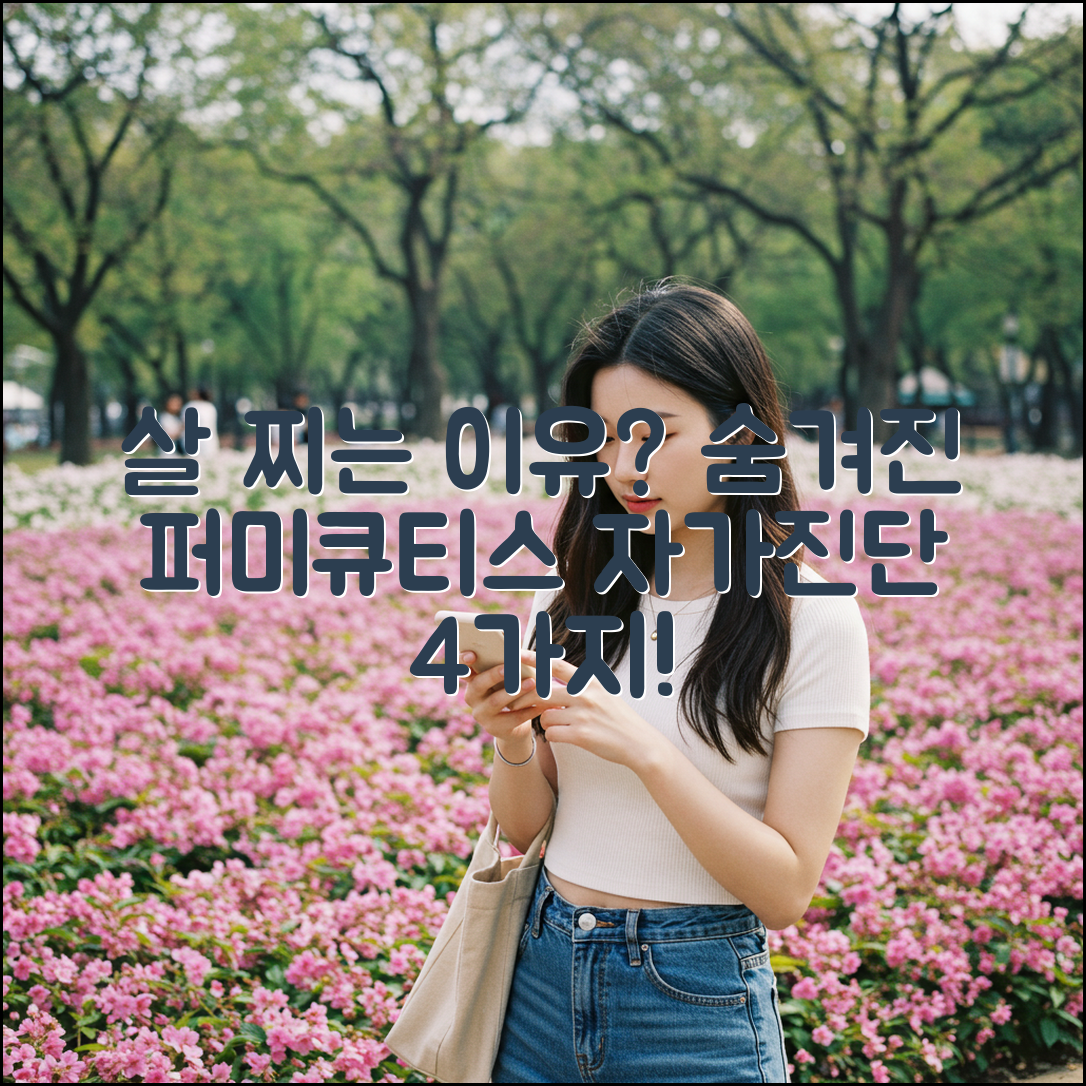 물만 먹어도 살찜? 퍼미큐티스 4가지 자가진단