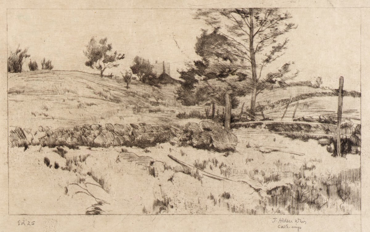 Landscape Sketch of Fields ca 1887 1893