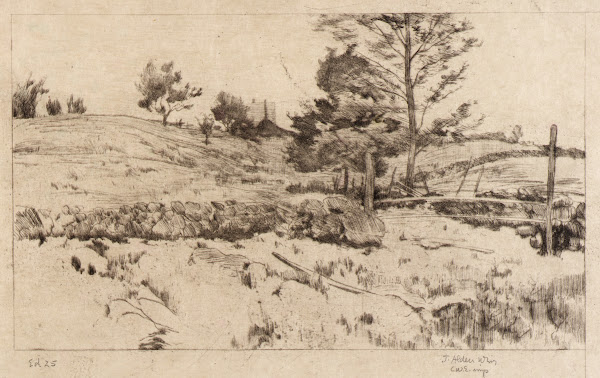Landscape Sketch of Fields ca 1887 1893