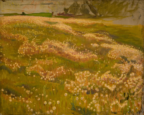 Sketch for The Knight and the Maiden Dandelion Meadow 1897