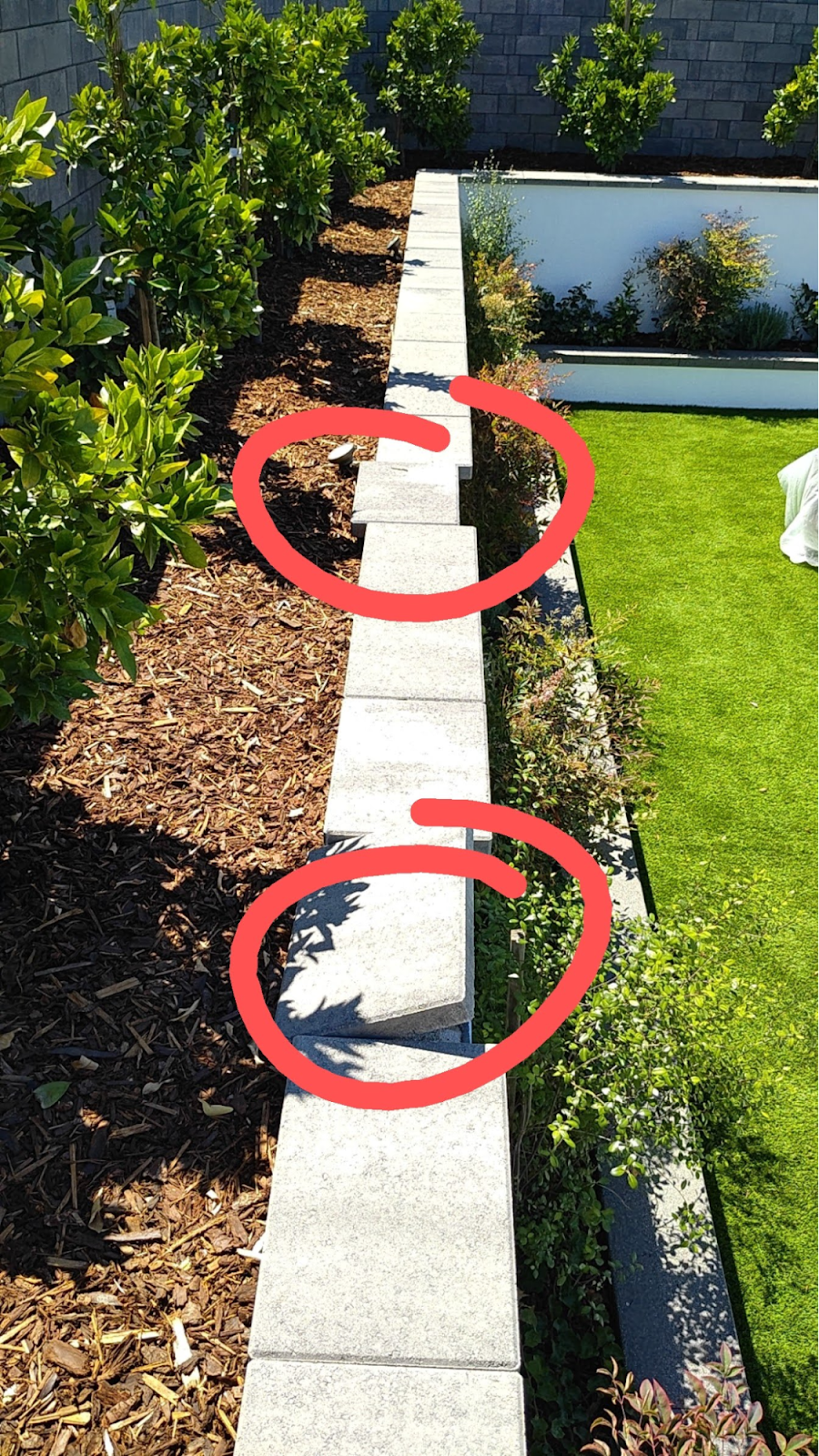 Paver surface damage — calcium staining