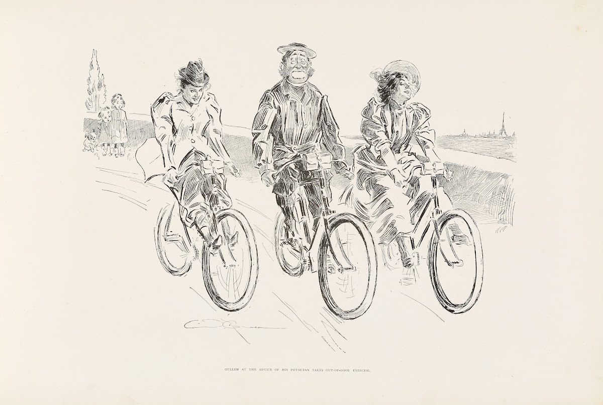 Gullem at the advice of his physician takes out of door exercise 1896