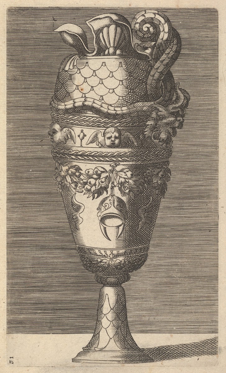 Vase with Cherubs and a Helmet 17th century