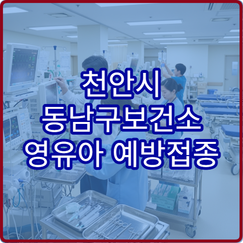 천안시 동남구보건소 영유아 예방접종 일정 확인 방법