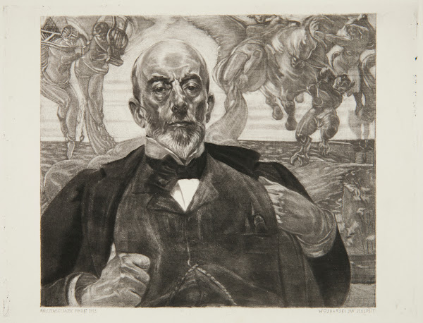 Portret architekta Tadeusza Stryjeńskiego według obrazu Jacka Malczewskiego 1913