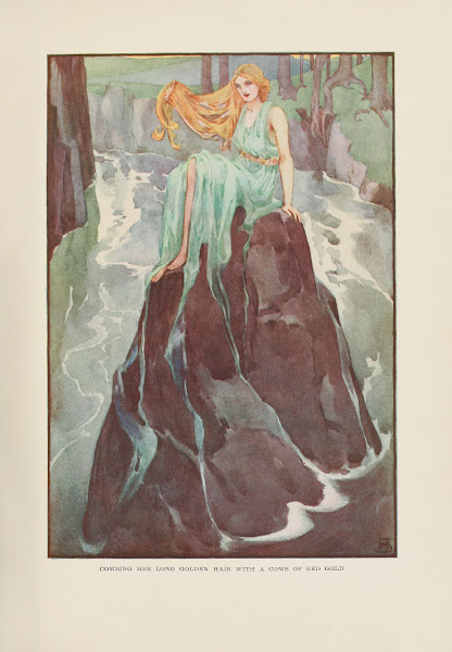 Combing her long golden hair with a comb of red gold 1915