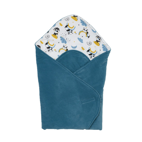 Конверт - плед Twins Velvet Print 80x80 Mineral бирюза