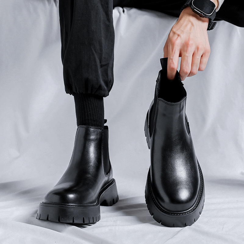 Klassische Herren Chelsea-Stiefel im britischen Stil