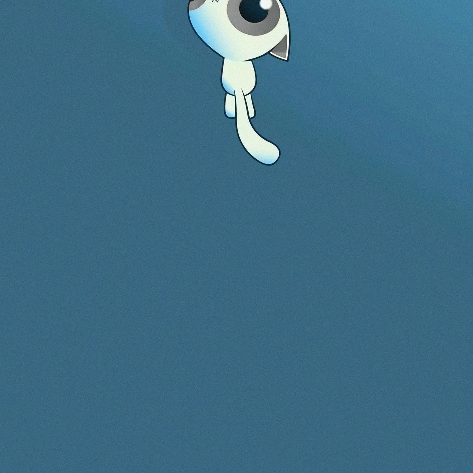 Download Minimalist Hanging Cartoon Cat Full HD iPhone